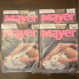 1985 Mayer Ultra Sheer Control Top Nude - Set of 4